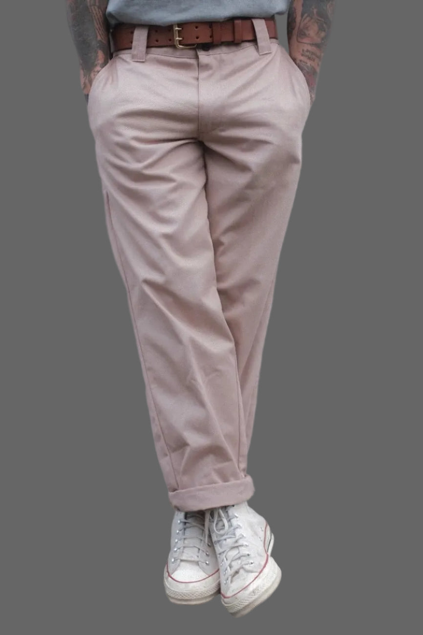 English Worker Trouser in Desert Khaki Cotton Twill
