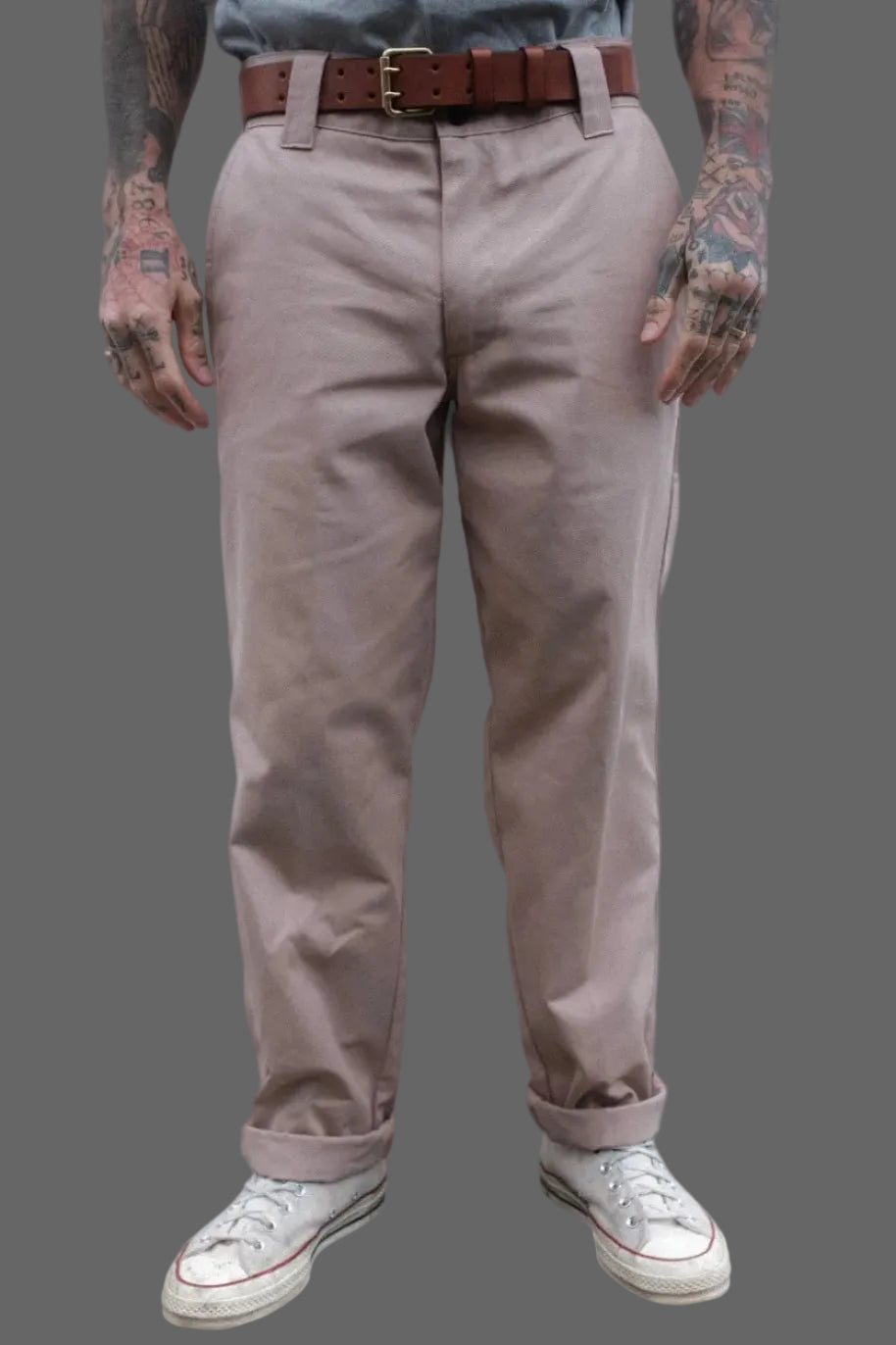 English Worker Trouser in Desert Khaki Cotton Twill