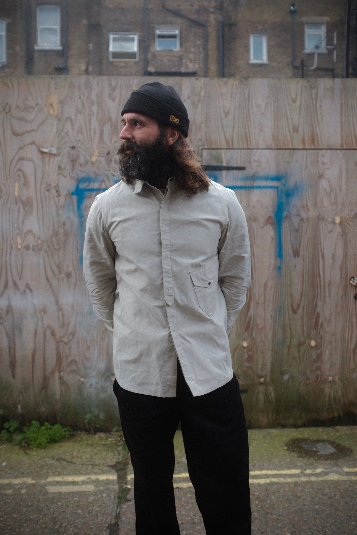 Drop Pocket Shirt - Weathered Cotton - Lt. Stone