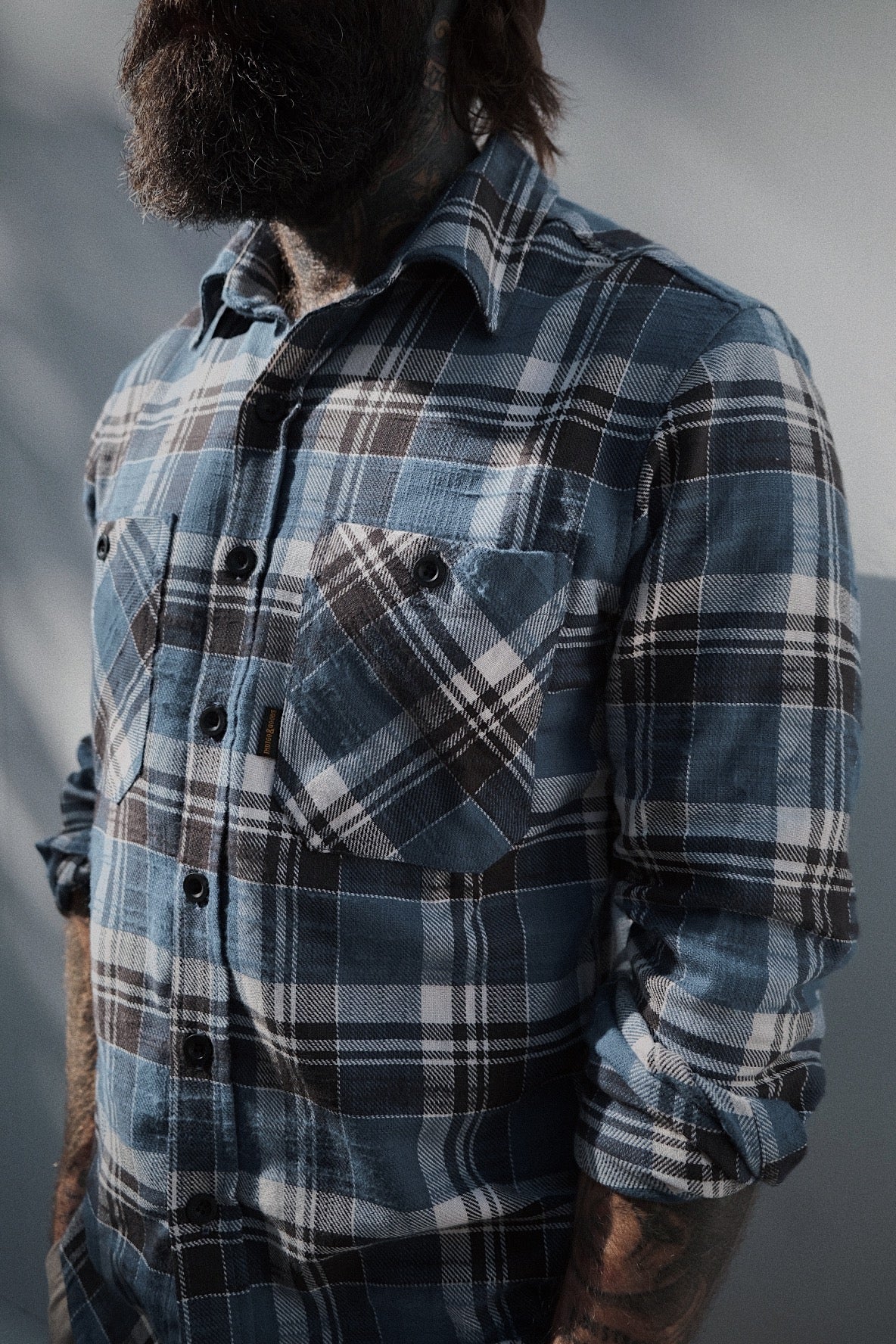 Bronson Shirt- Blue Flannel Check – Indigo and Goods