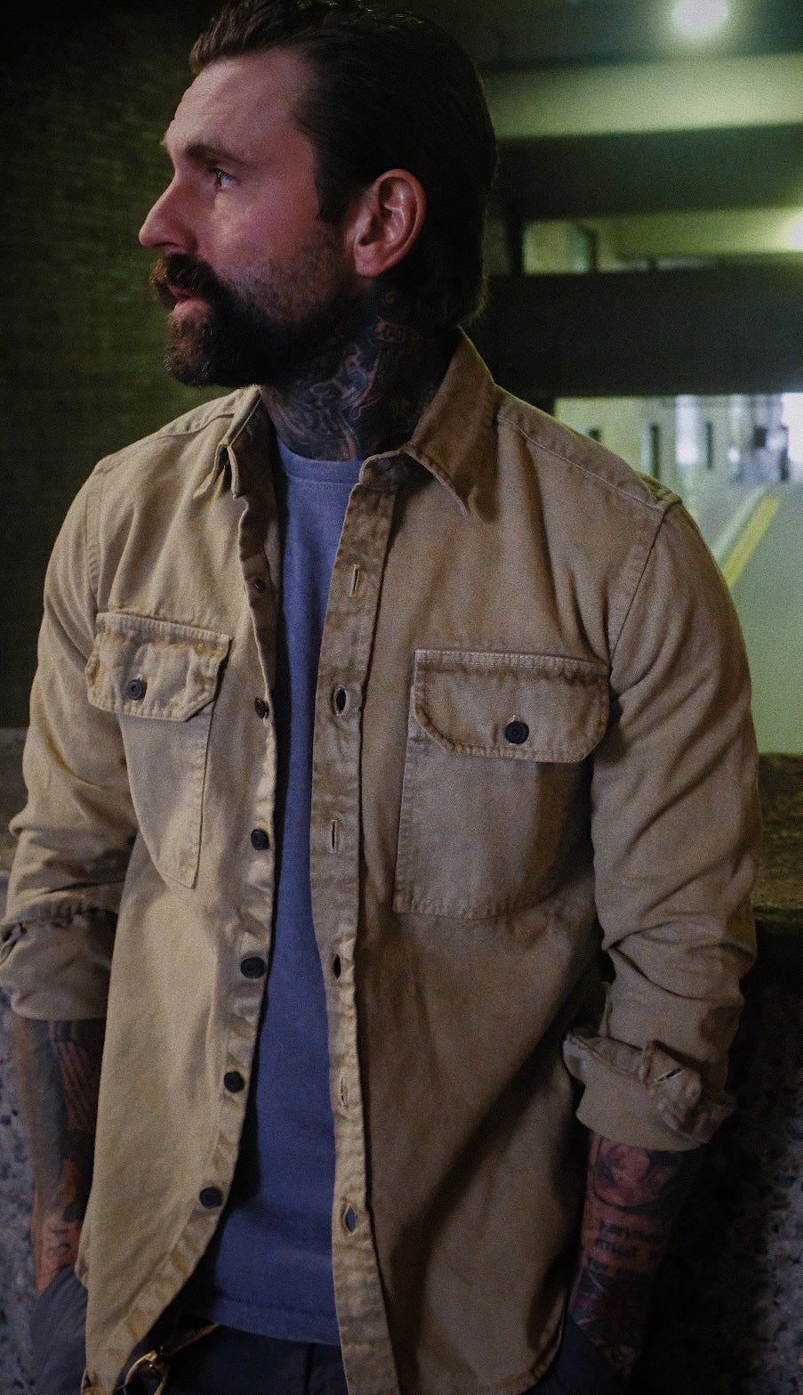 Assault Overshirt- Age Dye Sand
