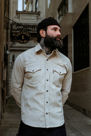 Western Shirt - Heavy Corduroy - Stone