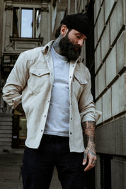Western Shirt - Heavy Corduroy - Stone