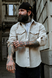 Western Shirt - Heavy Corduroy - Stone