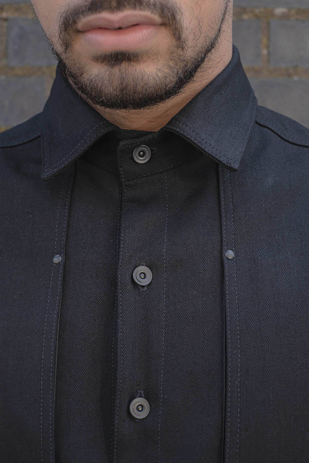 English Terrace Overshirt - Black Denim