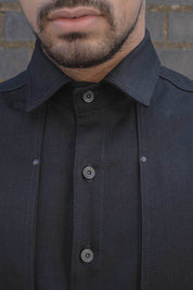 English Terrace Overshirt - Black Denim