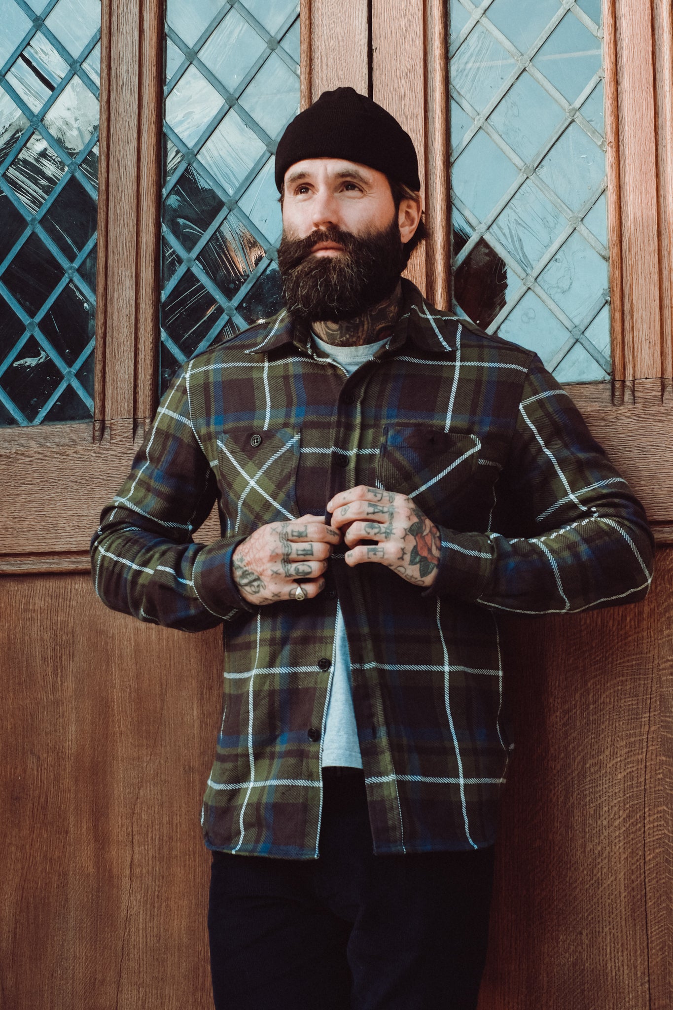 Bronson Shirt- Green Flannel Check
