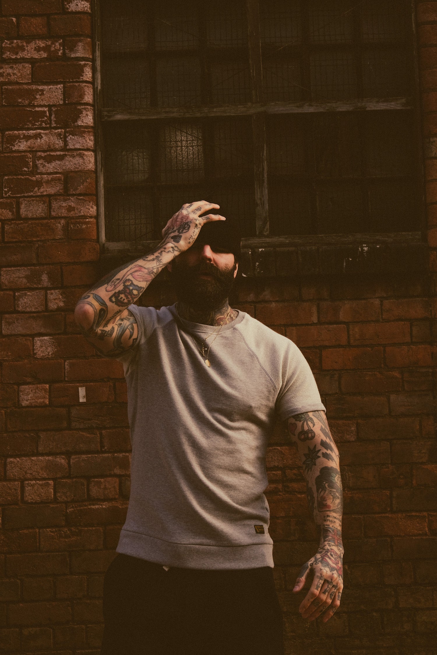 SCORPION GYM Blocked Tee Grey - Patches