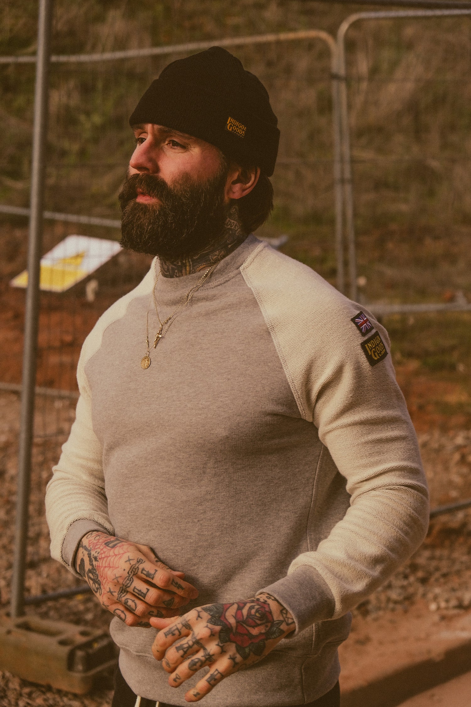 SCORPION GYM Blocked Sweatshirt Grey - Patches