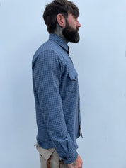 Western Shirt - Tattersall Check Blue