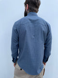 Western Shirt - Tattersall Check Blue