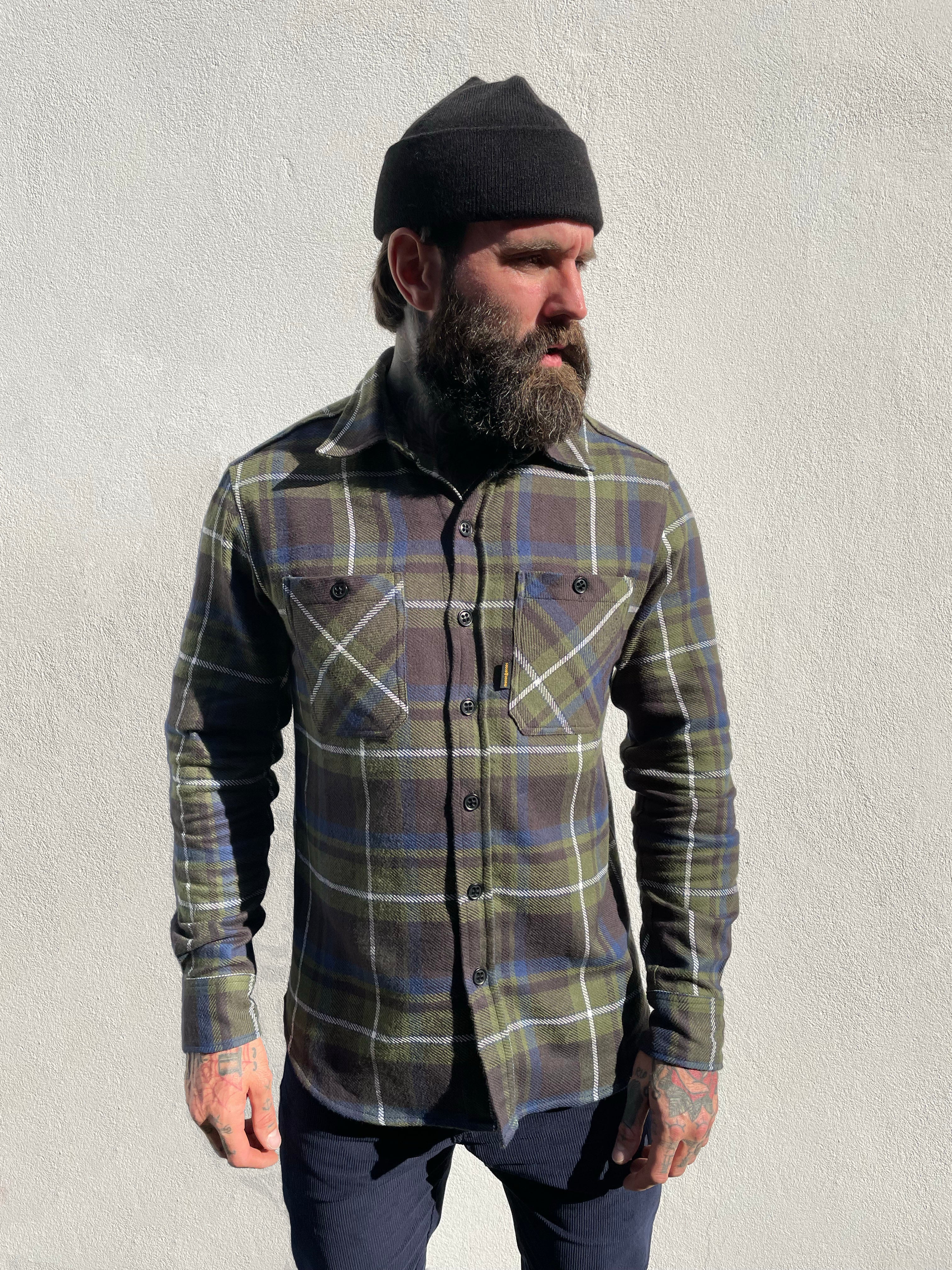 Bronson Shirt- Green Flannel Check