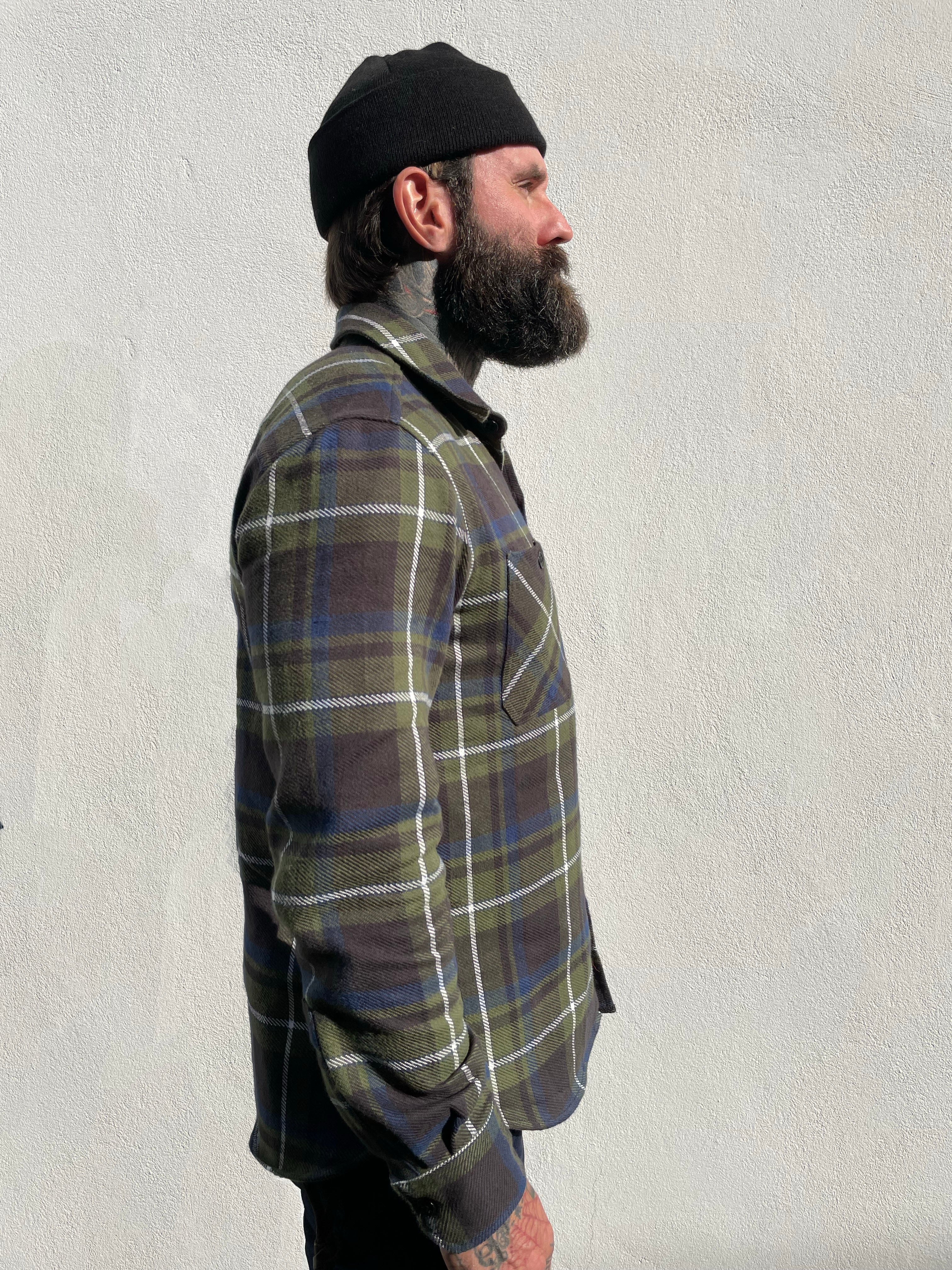 Bronson Shirt- Green Flannel Check