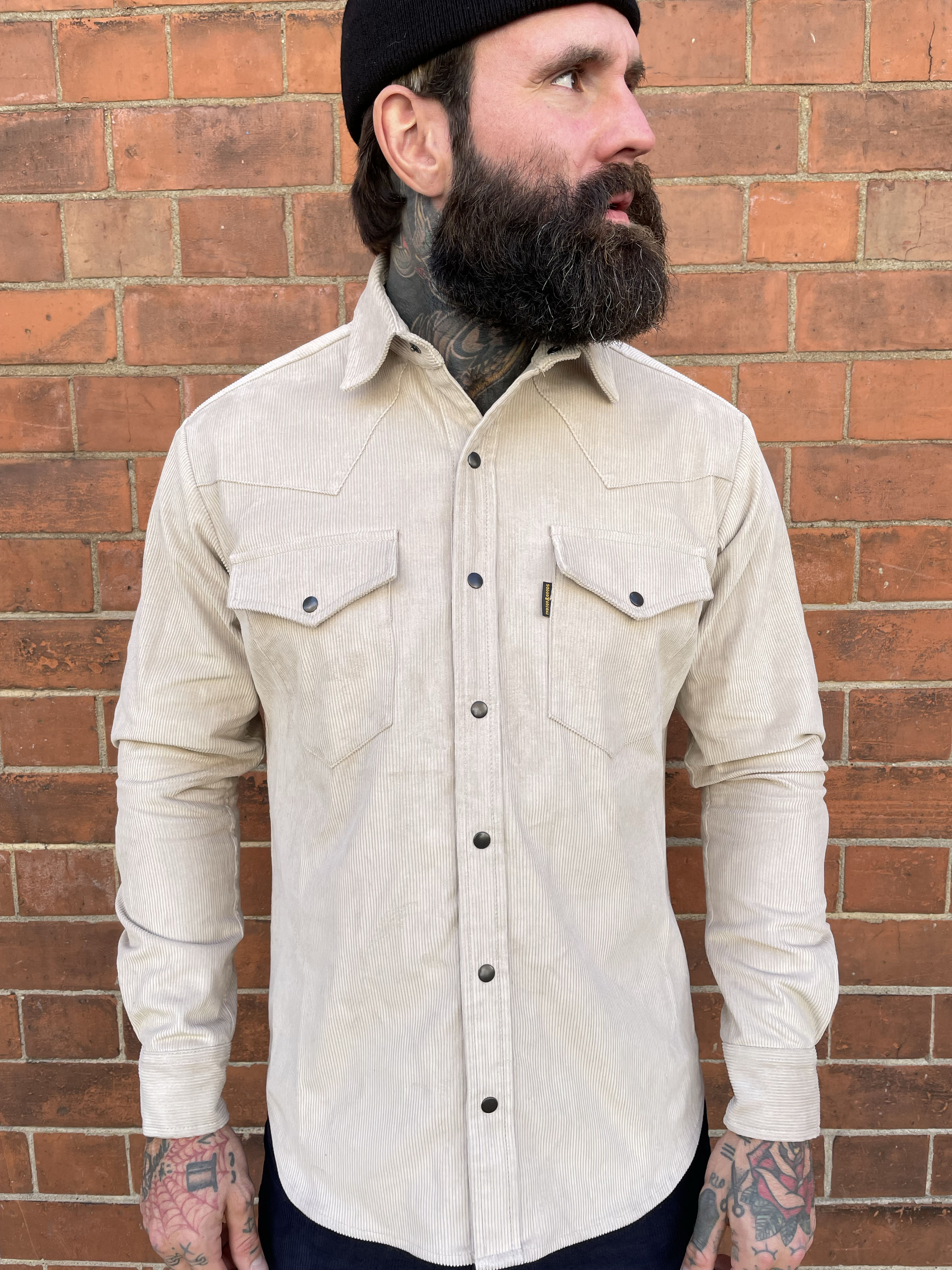 Western Shirt - Heavy Corduroy - Stone