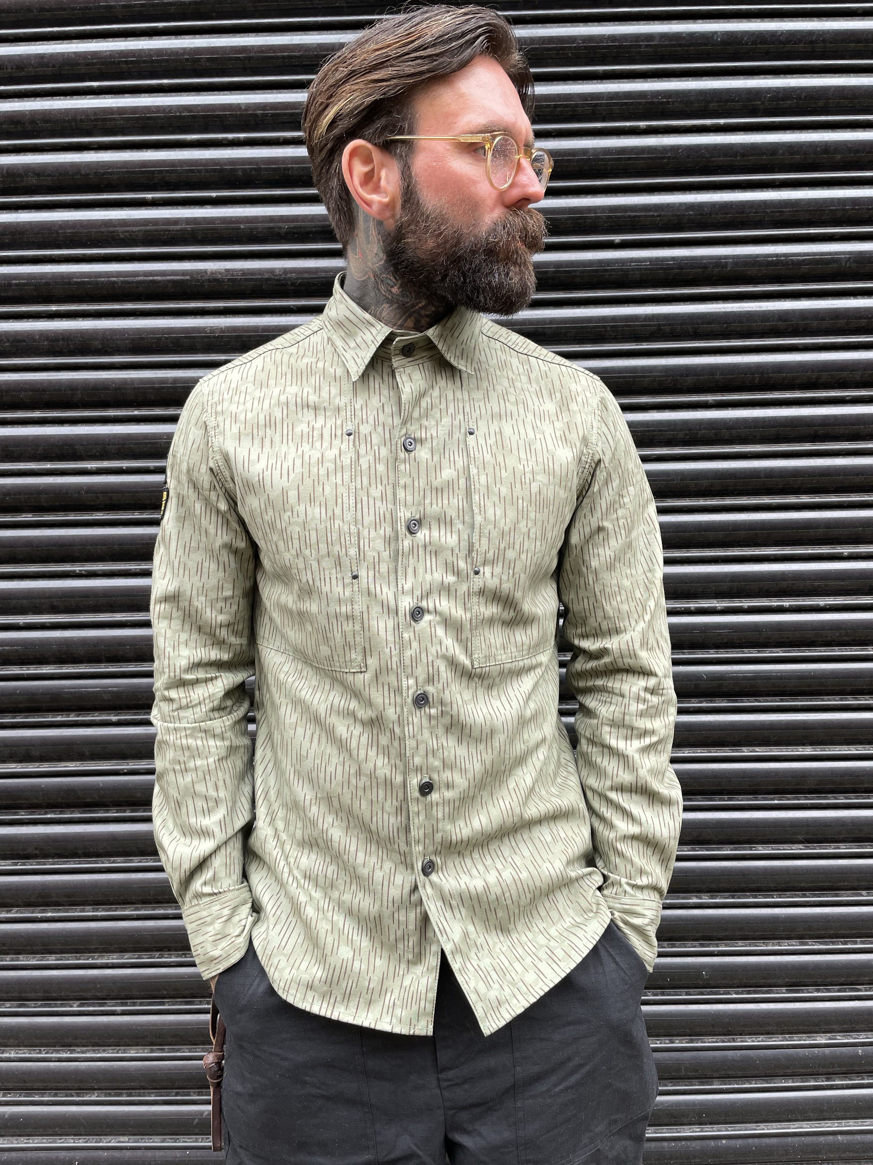 English Terrace Overshirt - Rain camo
