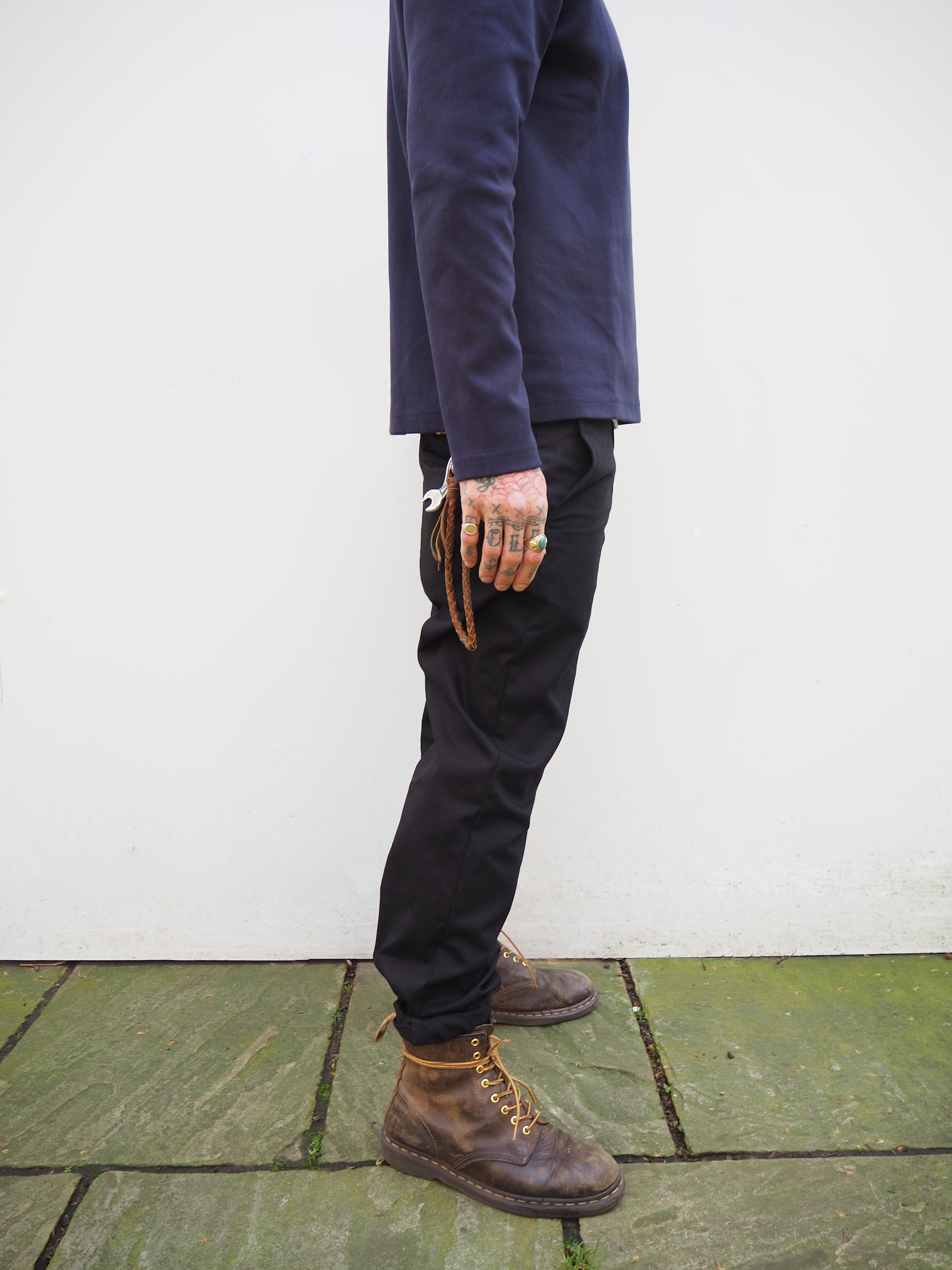 English Worker Trouser - Black Cotton twill