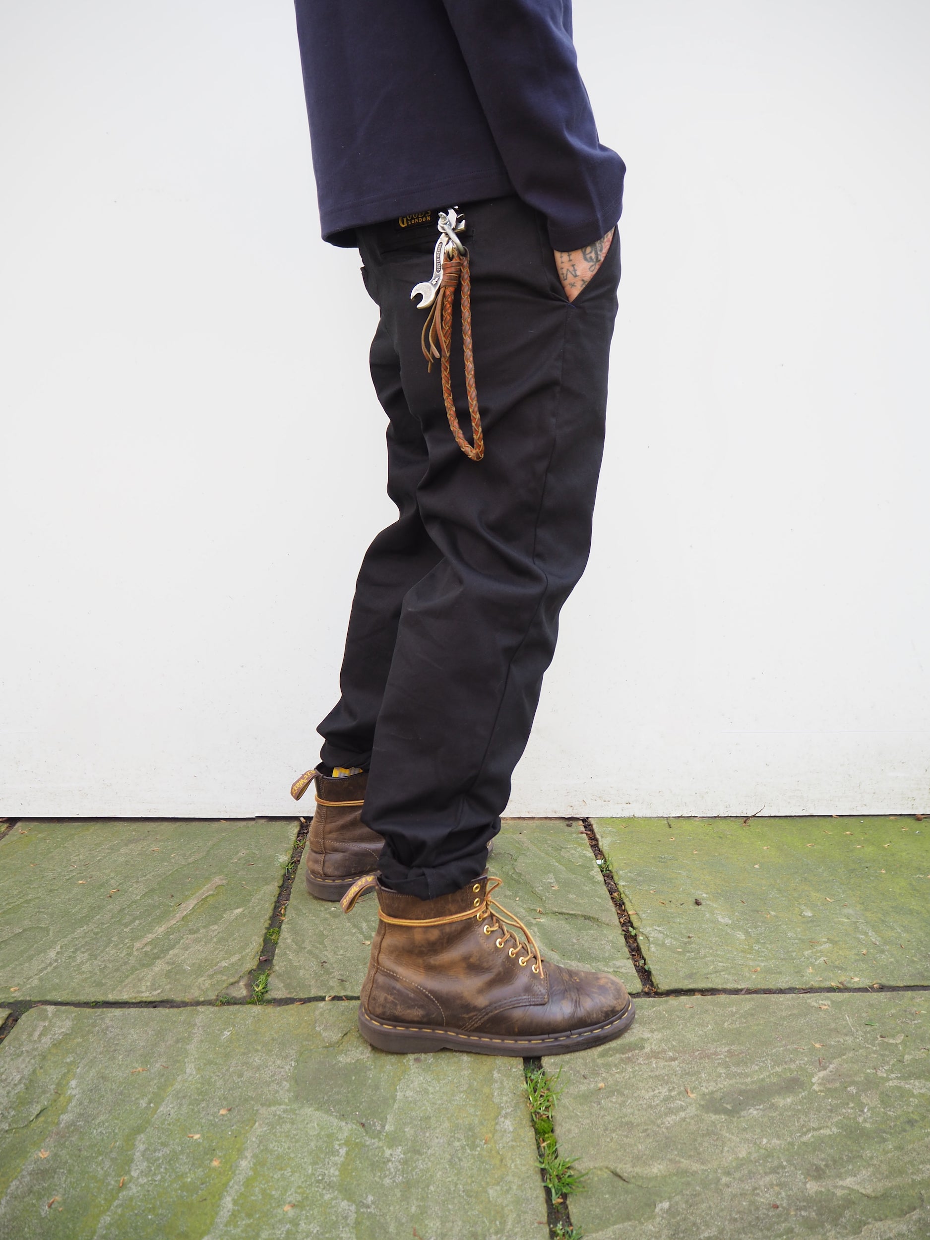 English Worker Trouser - Black Cotton twill