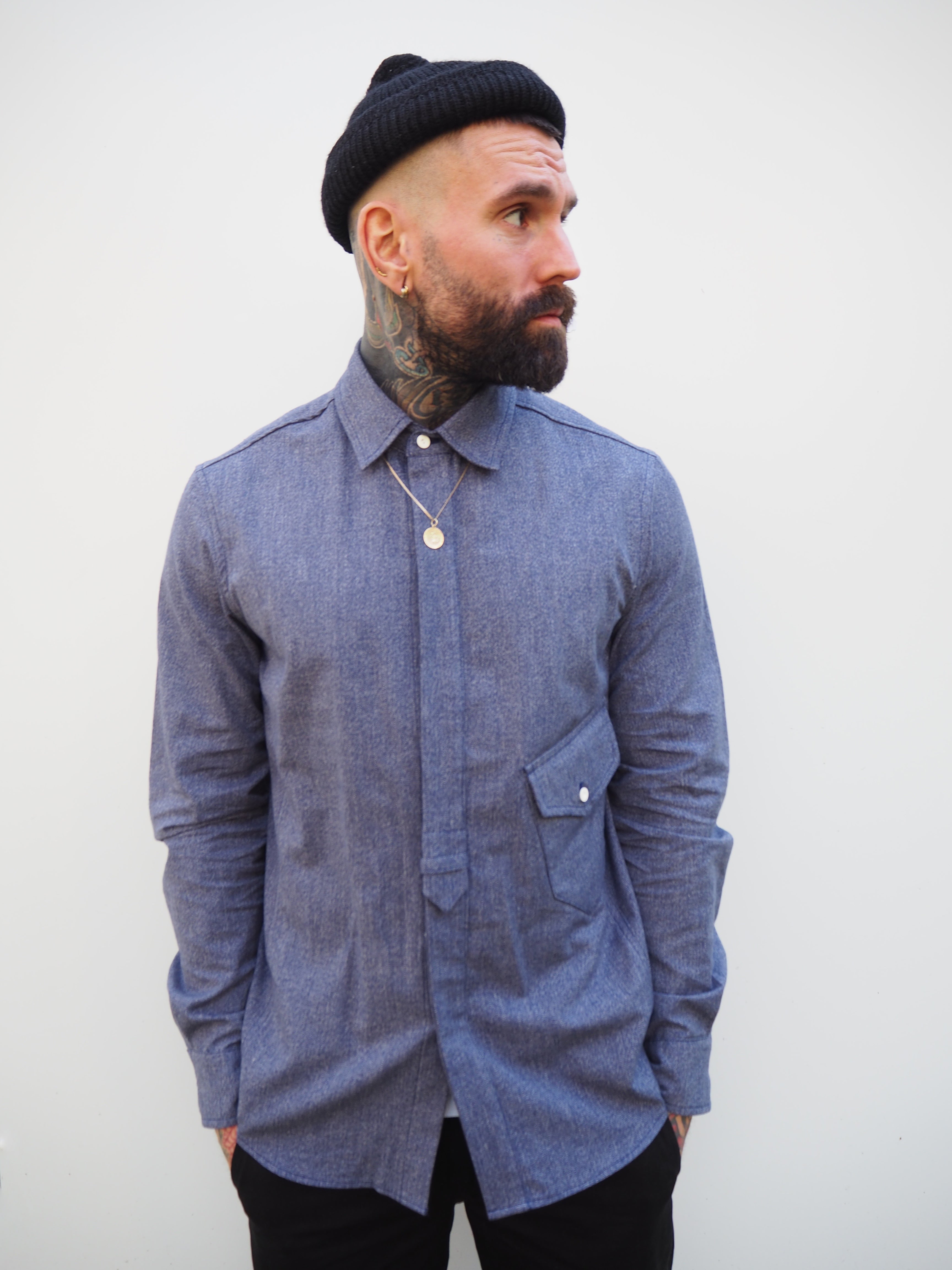 English Pistol Pocket Shirt - Twisted Indigo