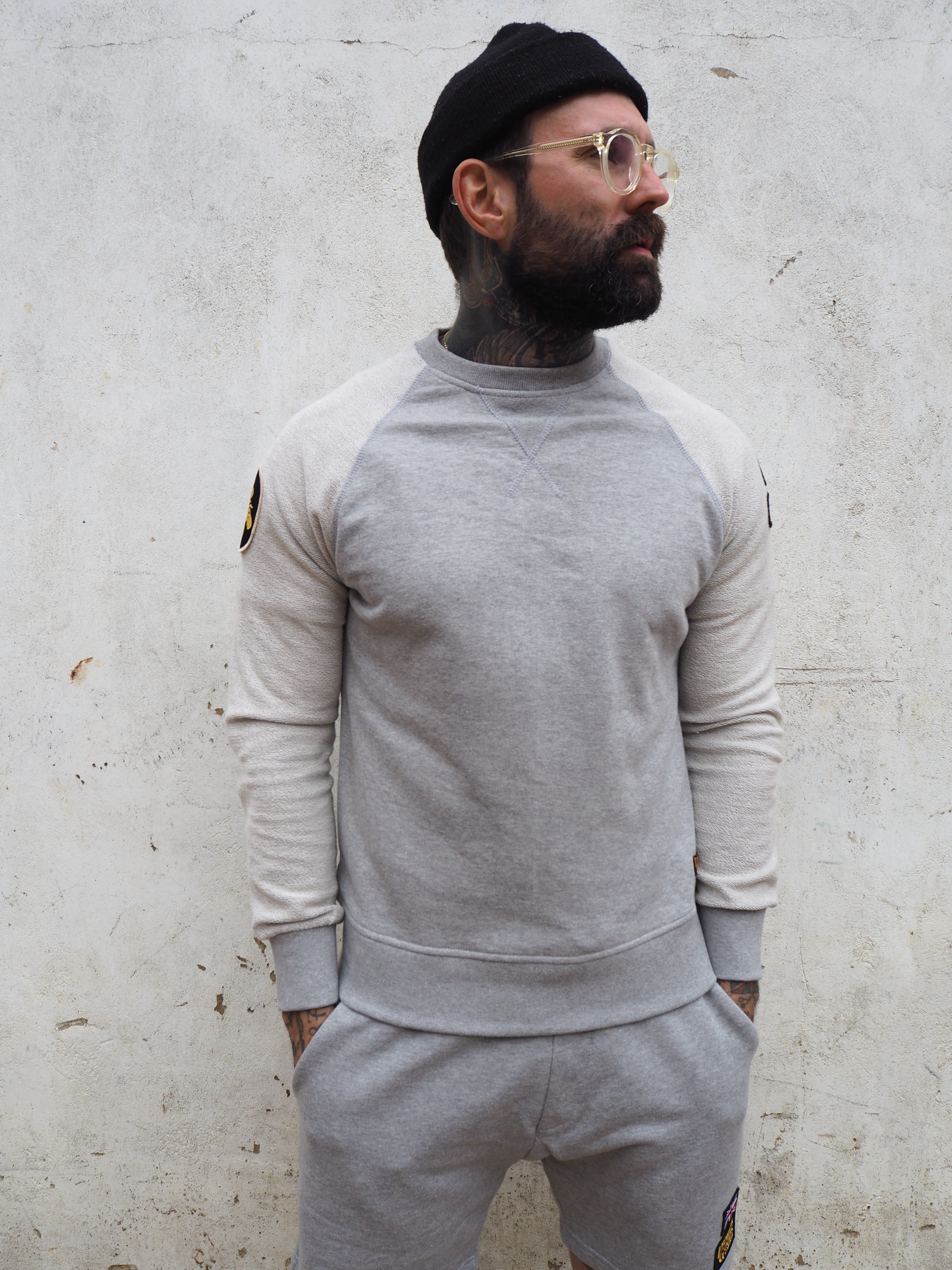 SCORPION GYM Blocked Sweatshirt Grey - Patches